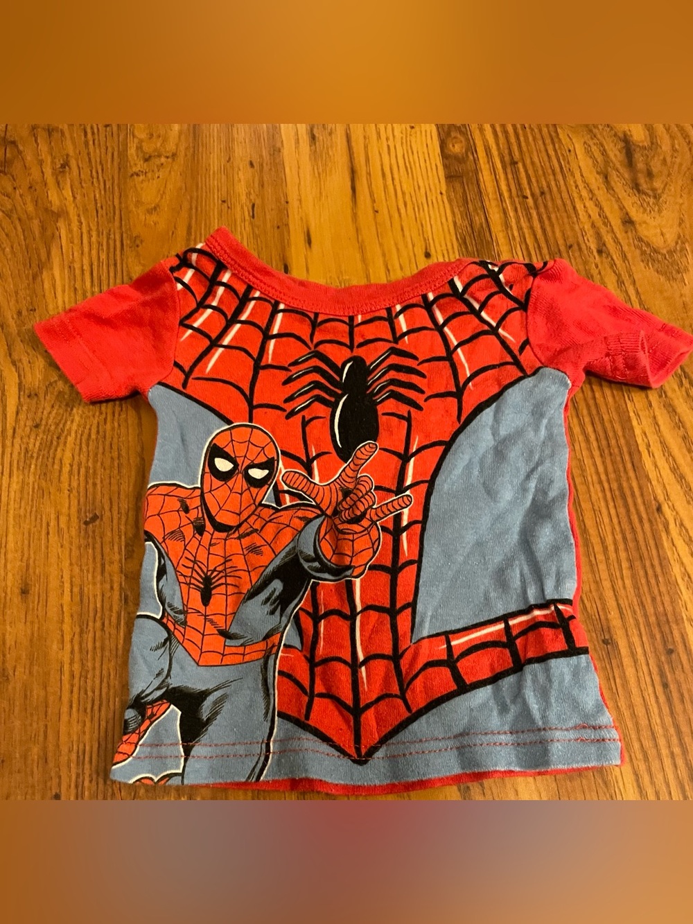 Marvel Spider-Man Red and Blue Graphic Kids Costume Top